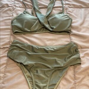 Olive Green Bikini Set